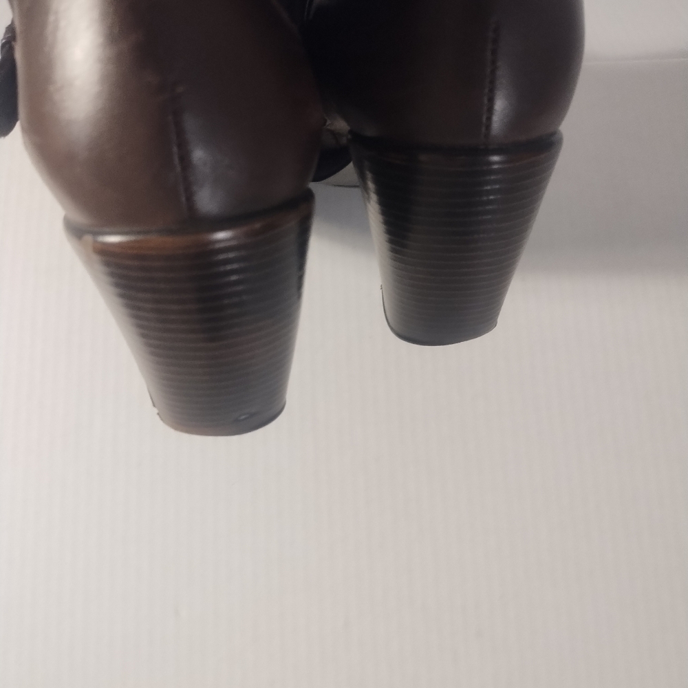 Dansko Elegant Brown Knee-High Women's Boots Size 43 2.5"Heel - Picture 7 of 8